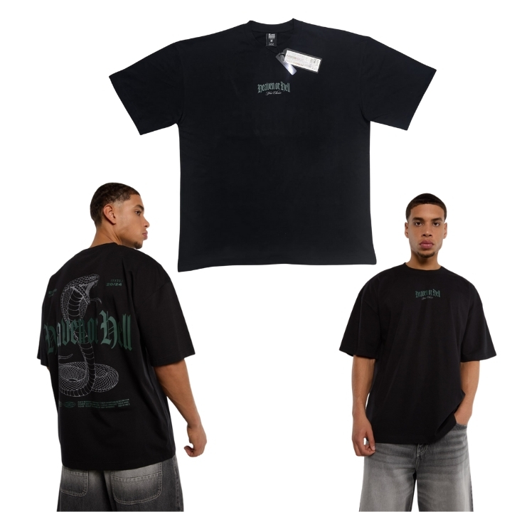 Drop Shoulder Rubber Print T-Shirt - Image 4